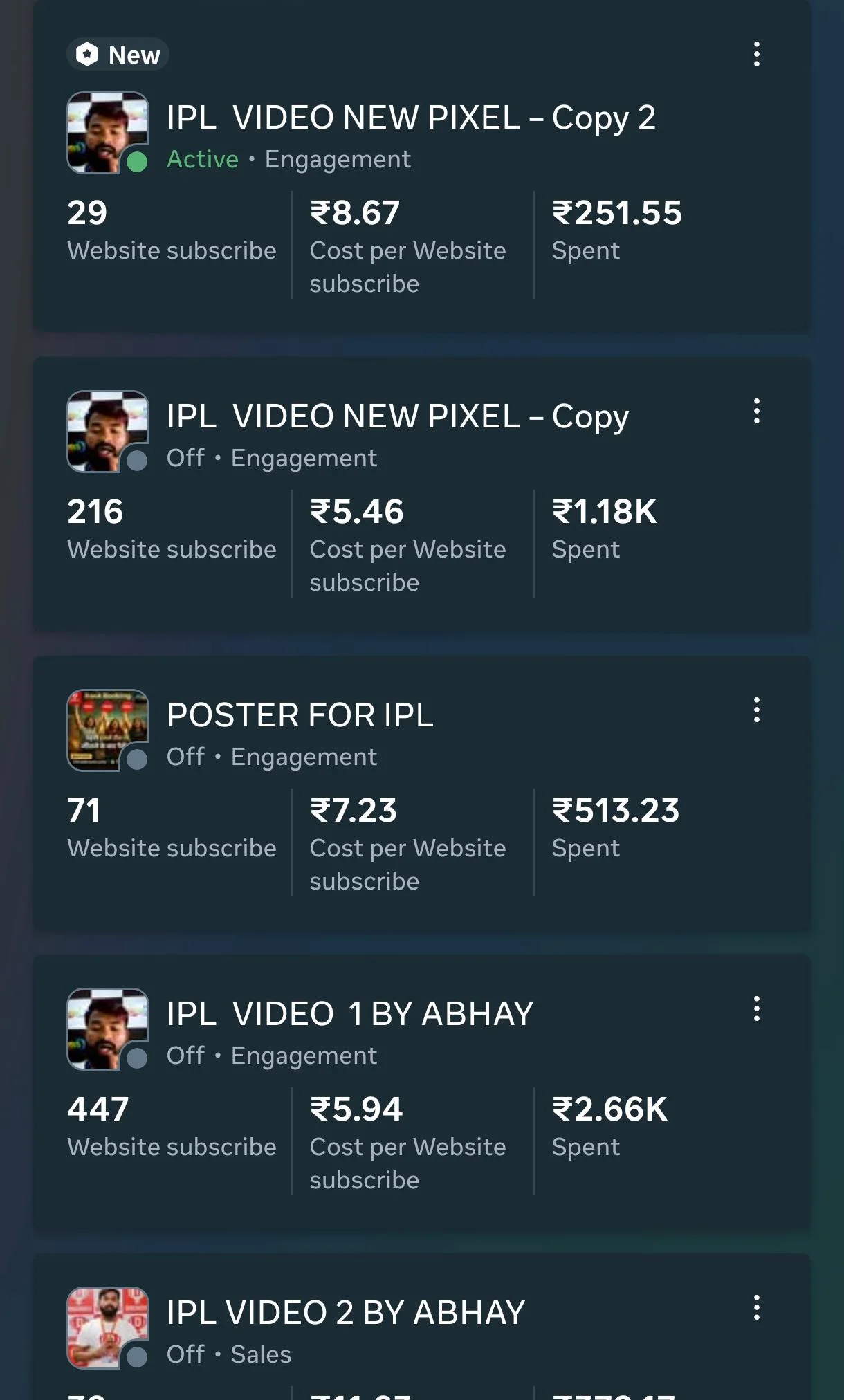 IPL Campaigns Proof